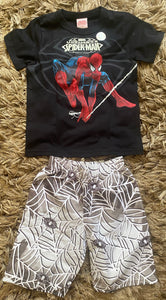 Conjunto camiseta e Bermuda Homem Aranha