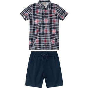 Conjunto Camisa/Bermuda Infantil Menino